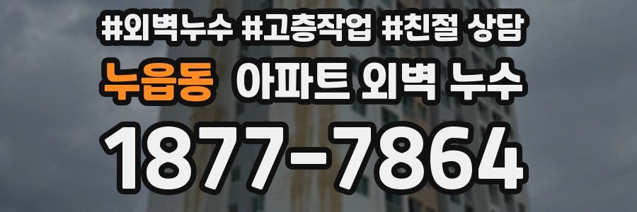 누읍동 아파트 외벽 누수