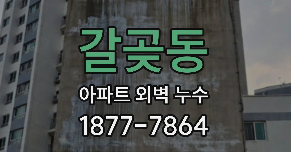 갈곶동 아파트 외벽 누수
