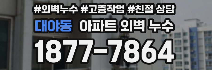 대야동 아파트 외벽 누수