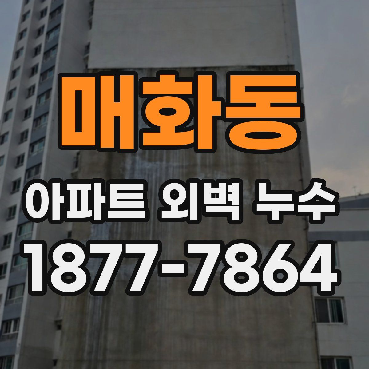매화동 아파트 외벽 누수