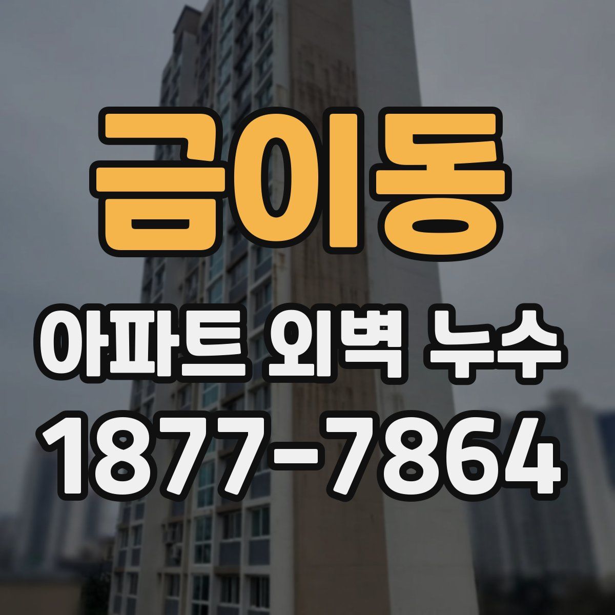 금이동 아파트 외벽 누수