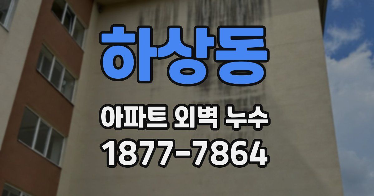 하상동 아파트 외벽 누수