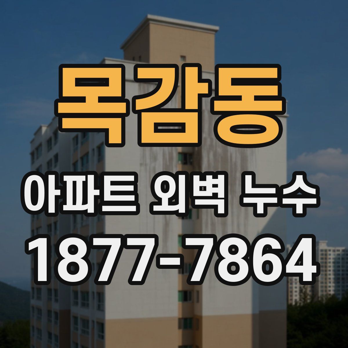 목감동 아파트 외벽 누수