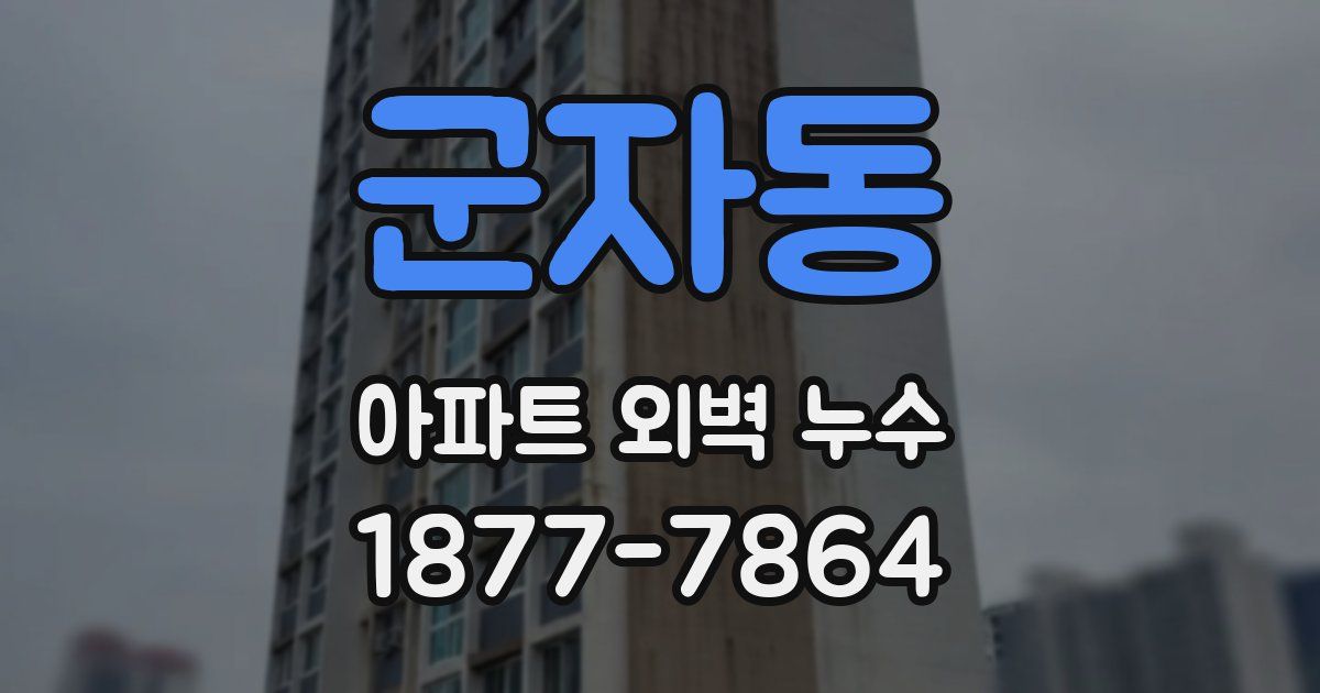 군자동 아파트 외벽 누수