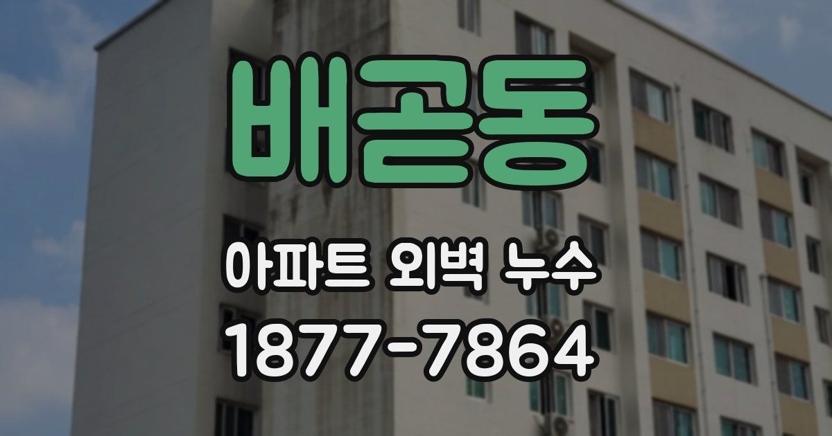 배곧동 아파트 외벽 누수