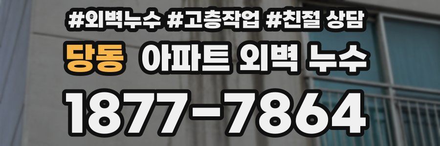 당동 아파트 외벽 누수