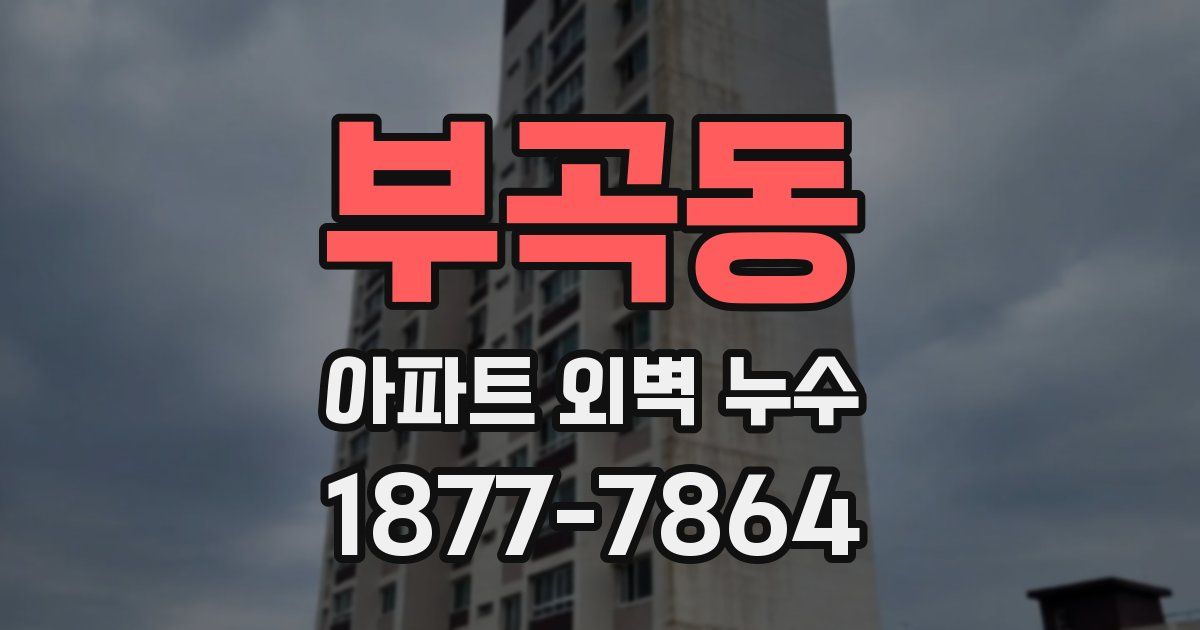 부곡동 아파트 외벽 누수