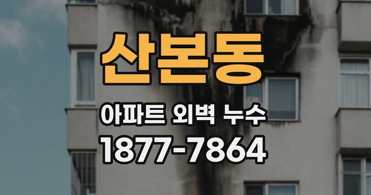 산본동 아파트 외벽 누수