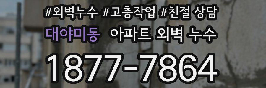 대야미동 아파트 외벽 누수