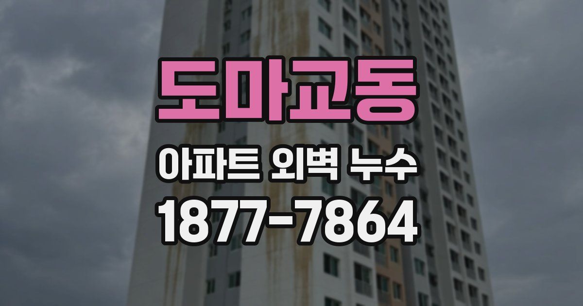 도마교동 아파트 외벽 누수