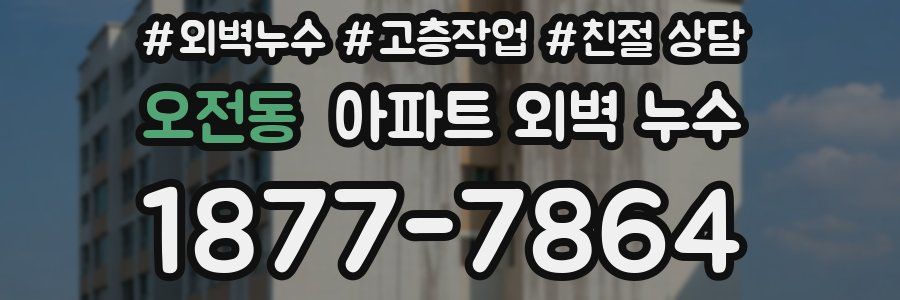 오전동 아파트 외벽 누수