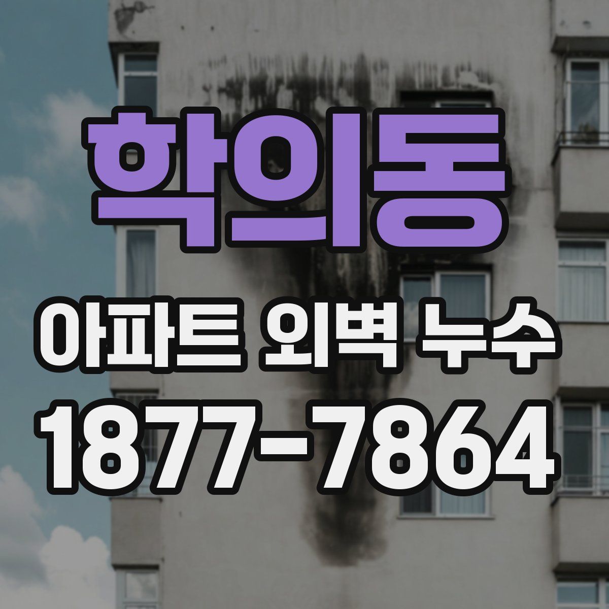 학의동 아파트 외벽 누수