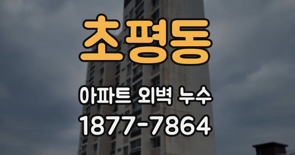 초평동 아파트 외벽 누수