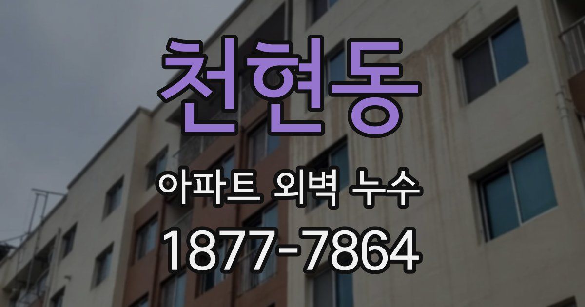 천현동 아파트 외벽 누수