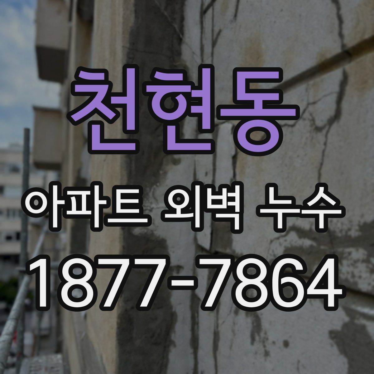 천현동 아파트 외벽 누수