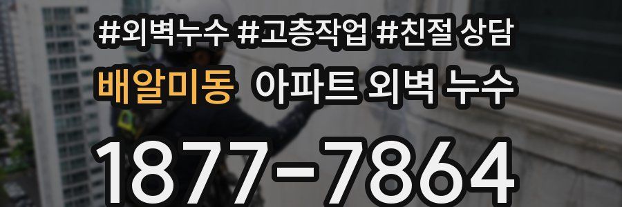 배알미동 아파트 외벽 누수