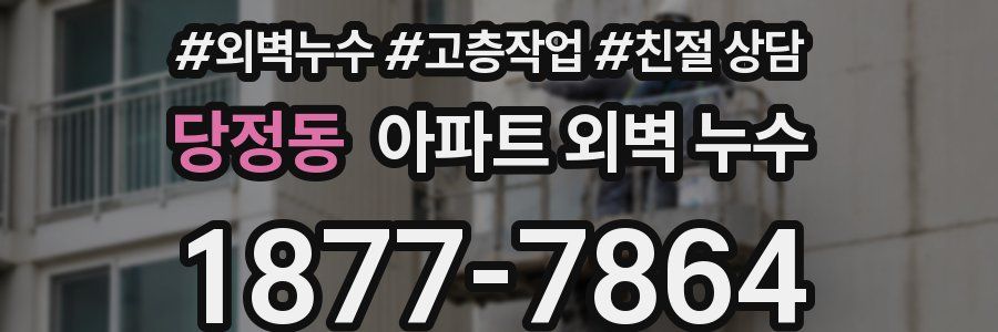 당정동 아파트 외벽 누수