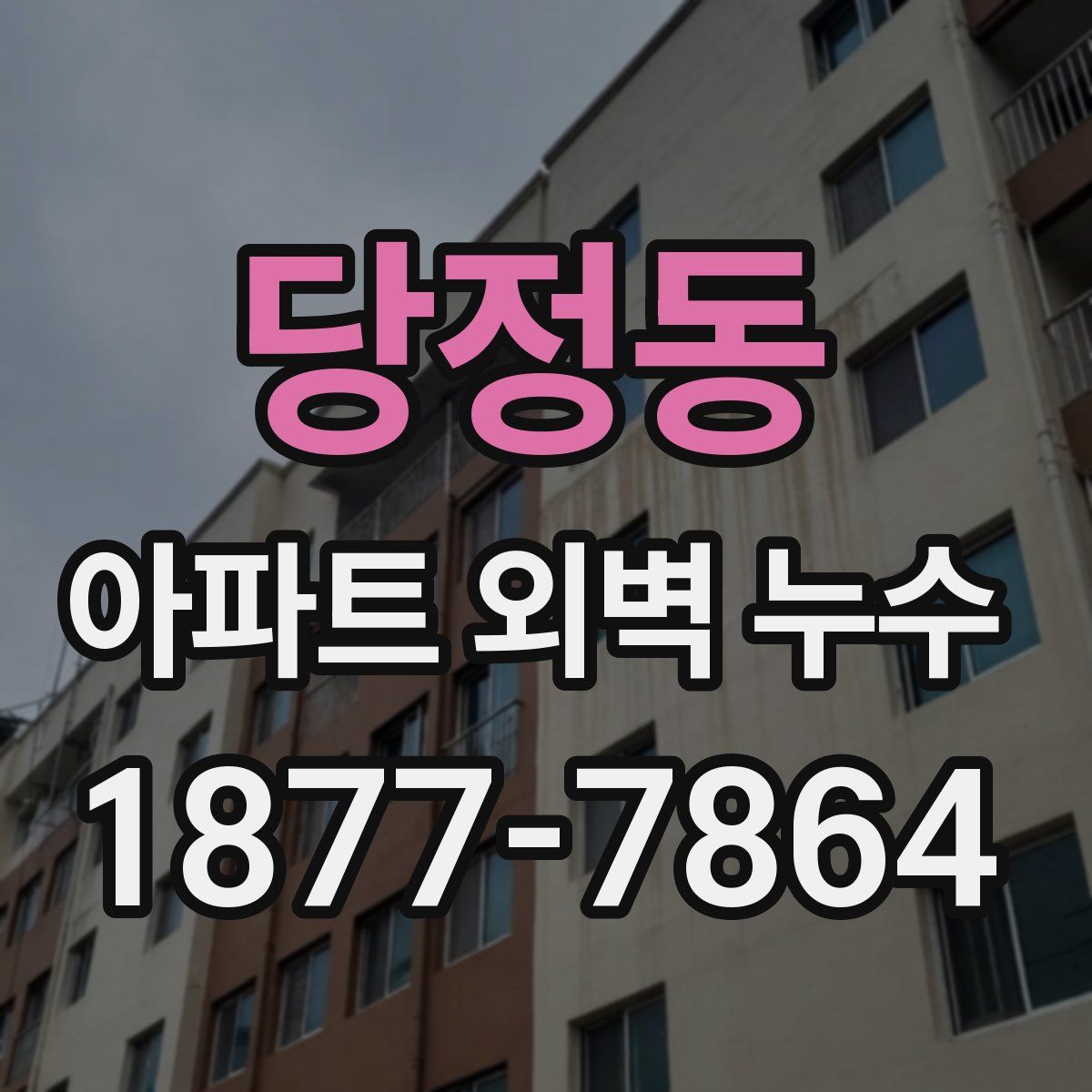당정동 아파트 외벽 누수