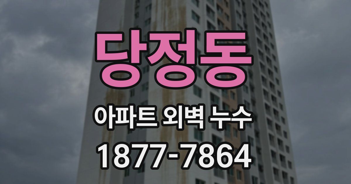 당정동 아파트 외벽 누수