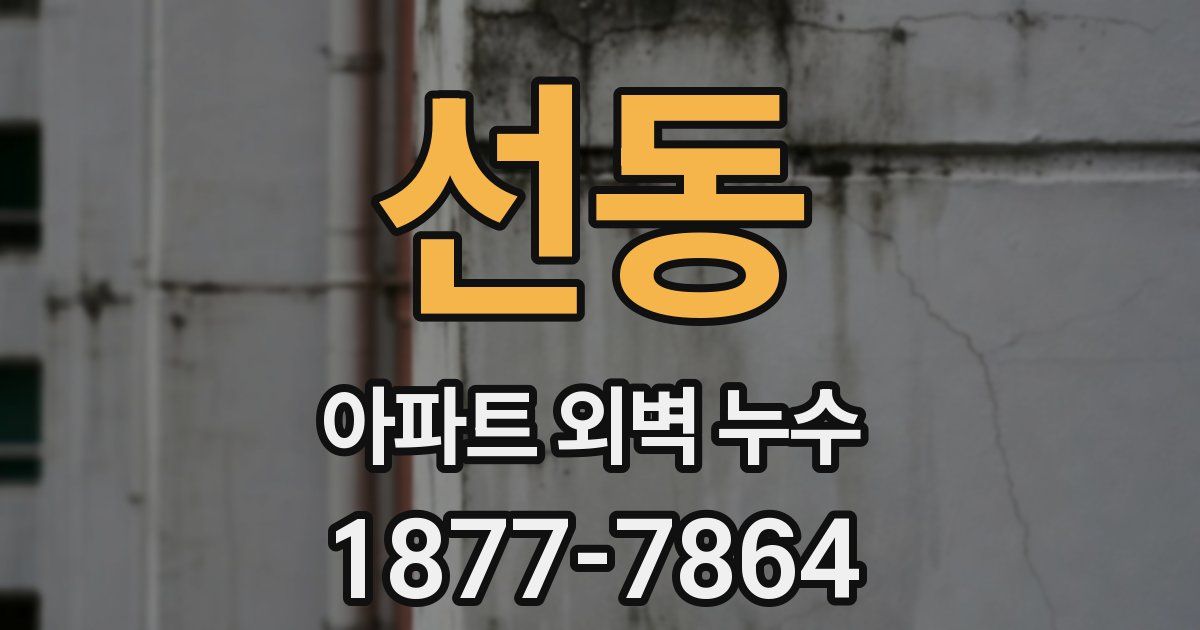 선동 아파트 외벽 누수