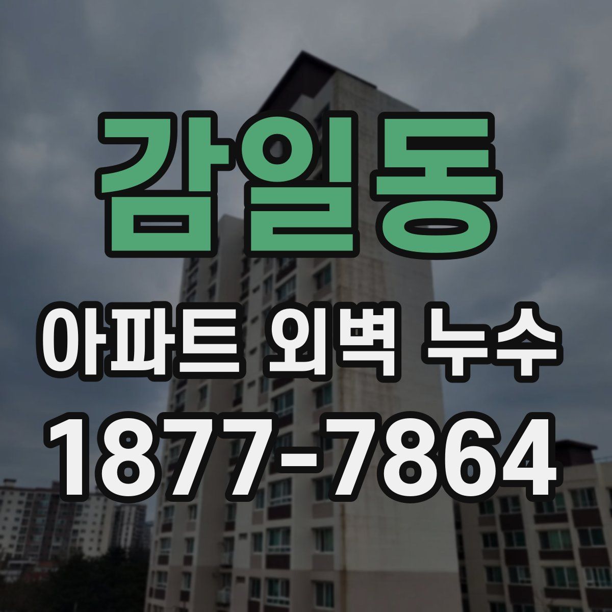 감일동 아파트 외벽 누수