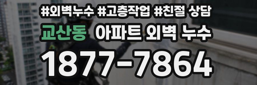 교산동 아파트 외벽 누수