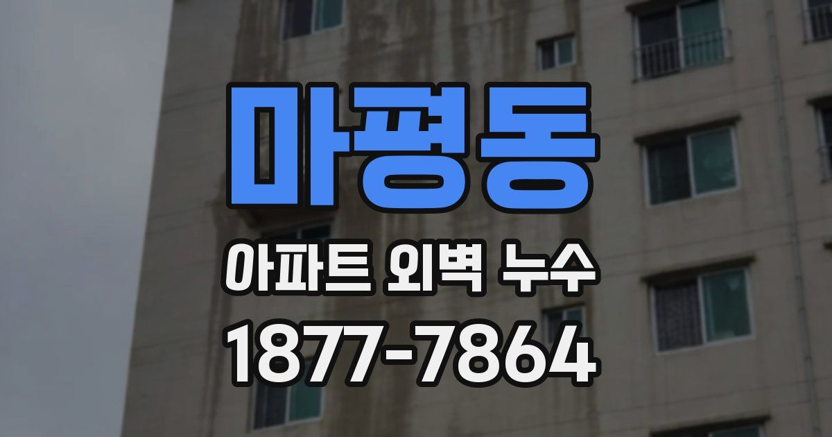 마평동 아파트 외벽 누수