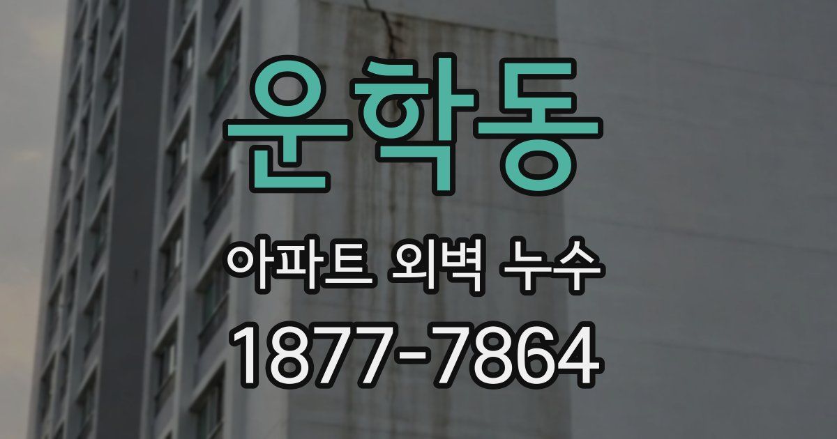 운학동 아파트 외벽 누수