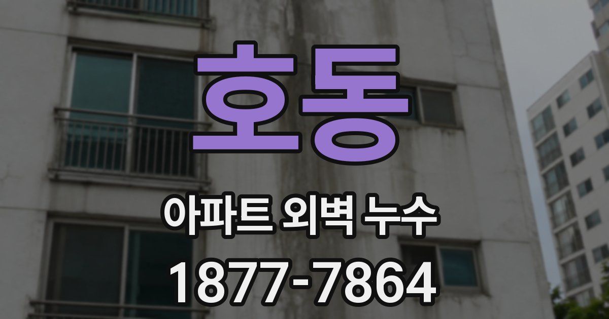 호동 아파트 외벽 누수