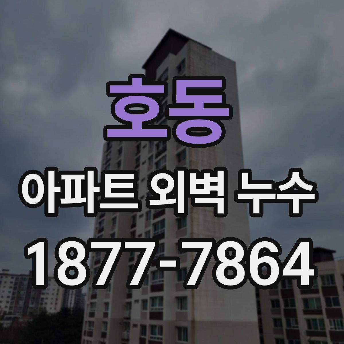 호동 아파트 외벽 누수