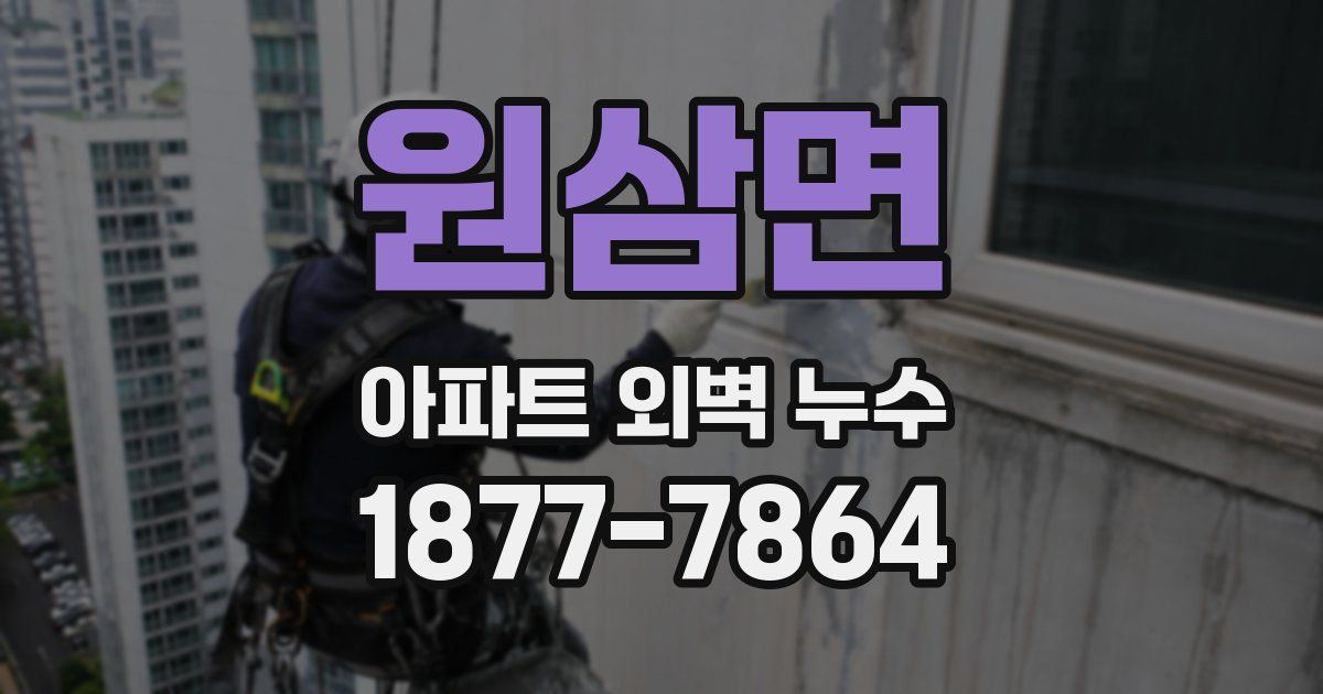 원삼면 아파트 외벽 누수