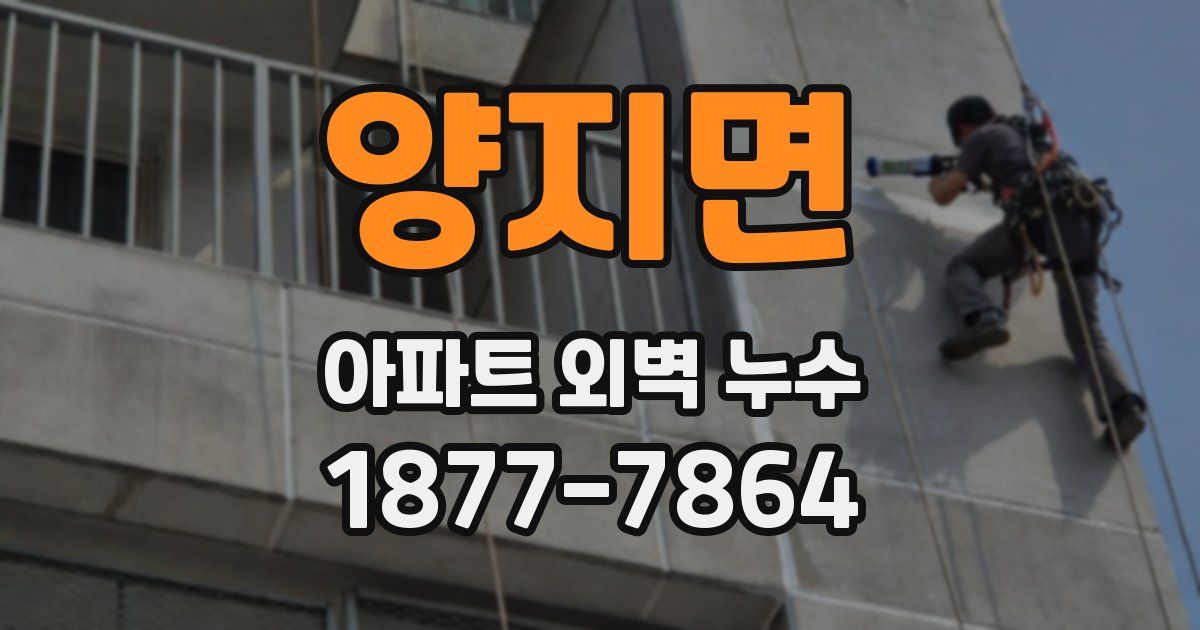 양지면 아파트 외벽 누수