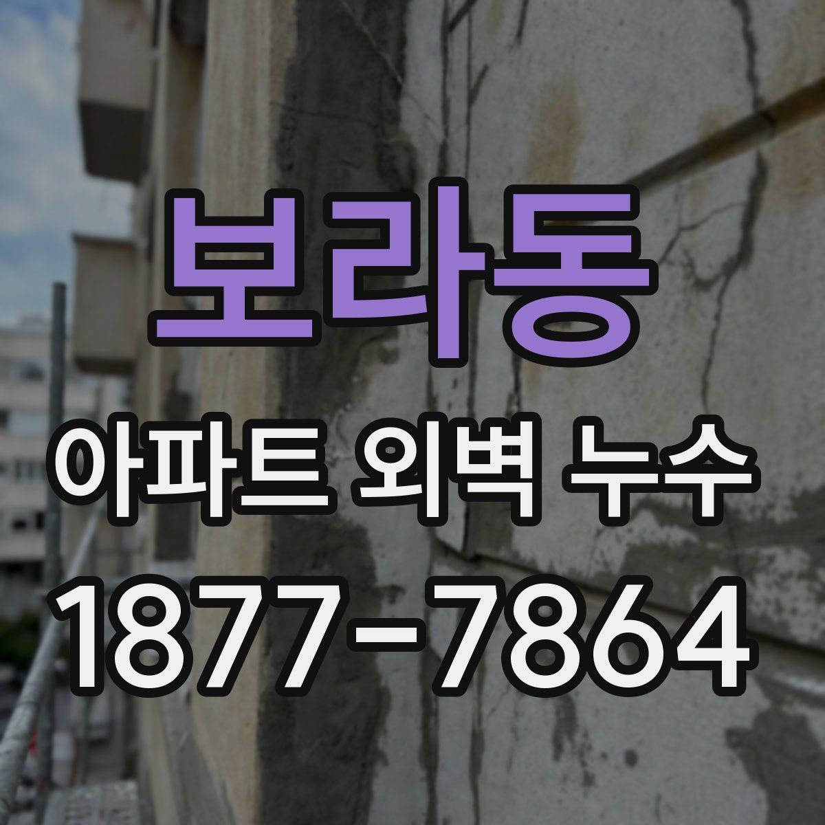 보라동 아파트 외벽 누수