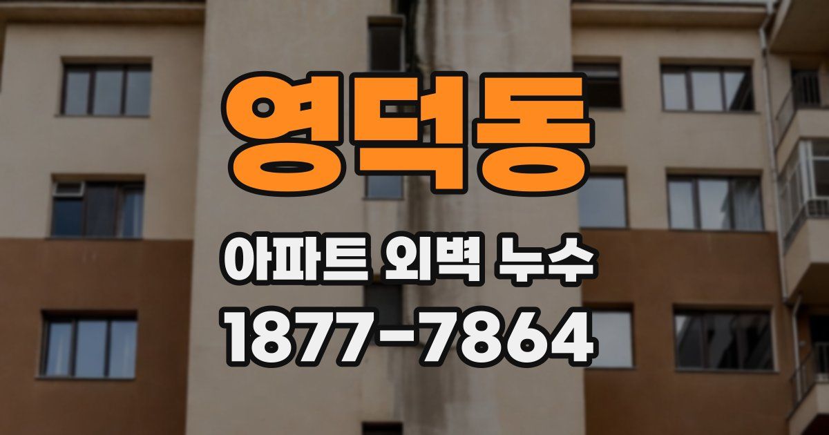 영덕동 아파트 외벽 누수