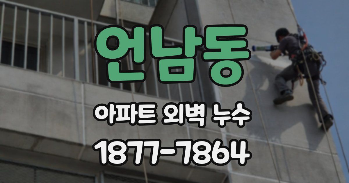 언남동 아파트 외벽 누수