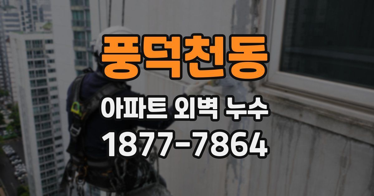 풍덕천동 아파트 외벽 누수