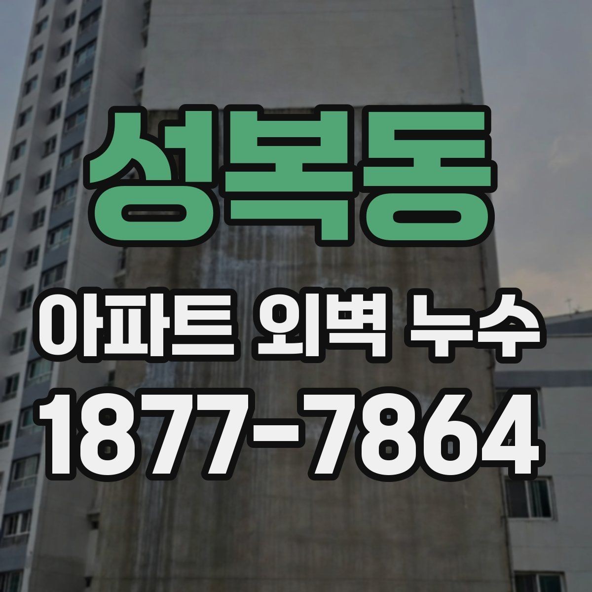 성복동 아파트 외벽 누수 공사 전후 비교해볼 포인트