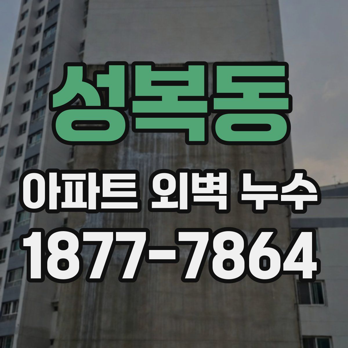 성복동 아파트 외벽 누수