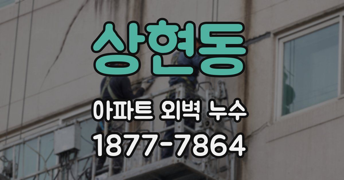 상현동 아파트 외벽 누수