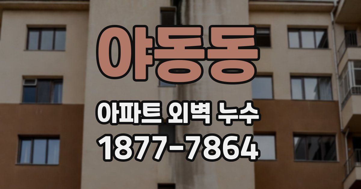 야동동 아파트 외벽 누수