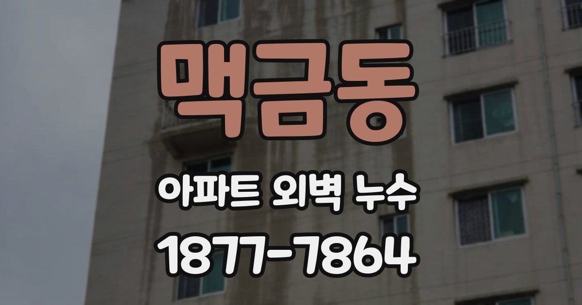맥금동 아파트 외벽 누수