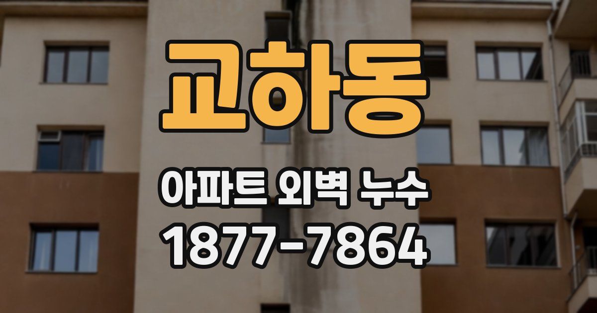 교하동 아파트 외벽 누수