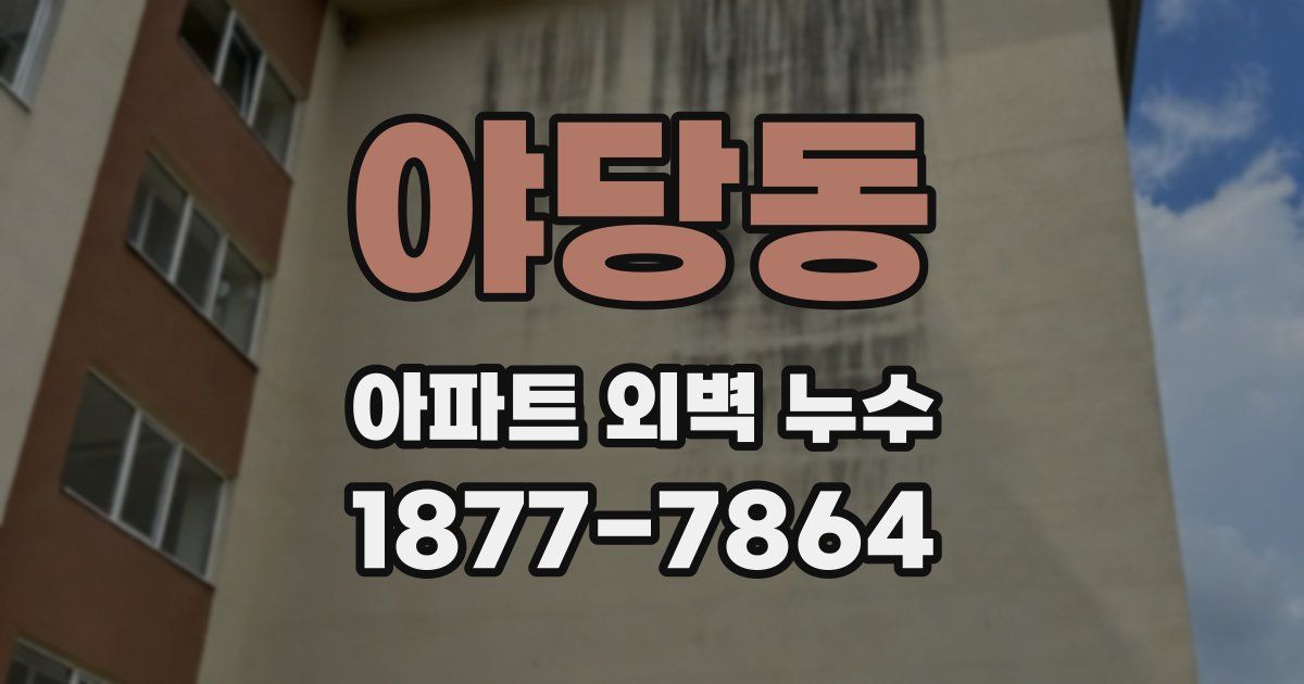 야당동 아파트 외벽 누수