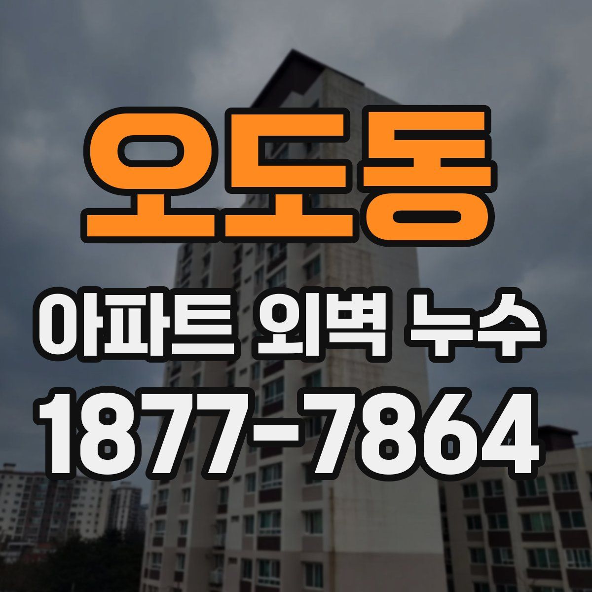 오도동 아파트 외벽 누수