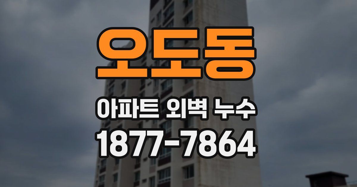 오도동 아파트 외벽 누수