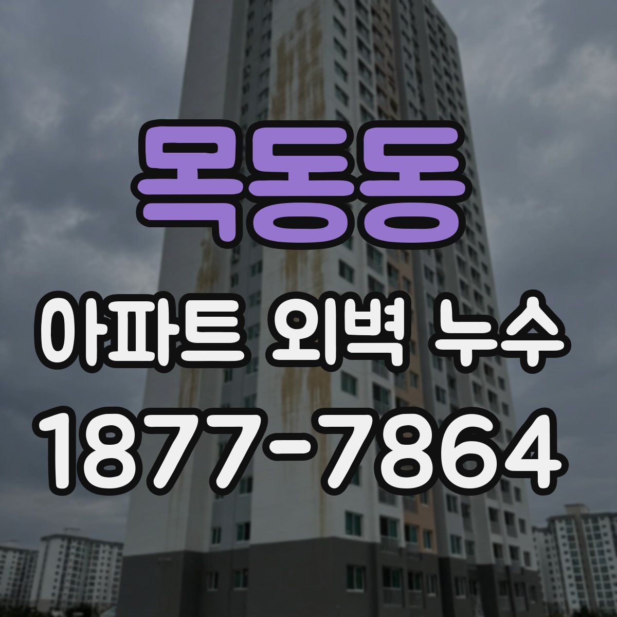 목동동 아파트 외벽 누수