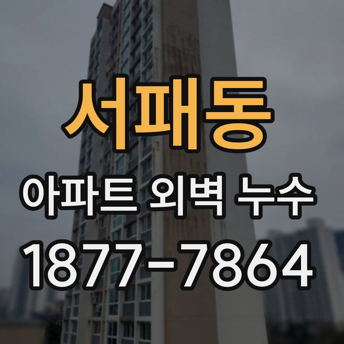 서패동 아파트 외벽 누수