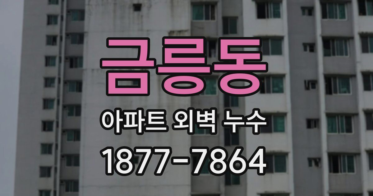 금릉동 아파트 외벽 누수