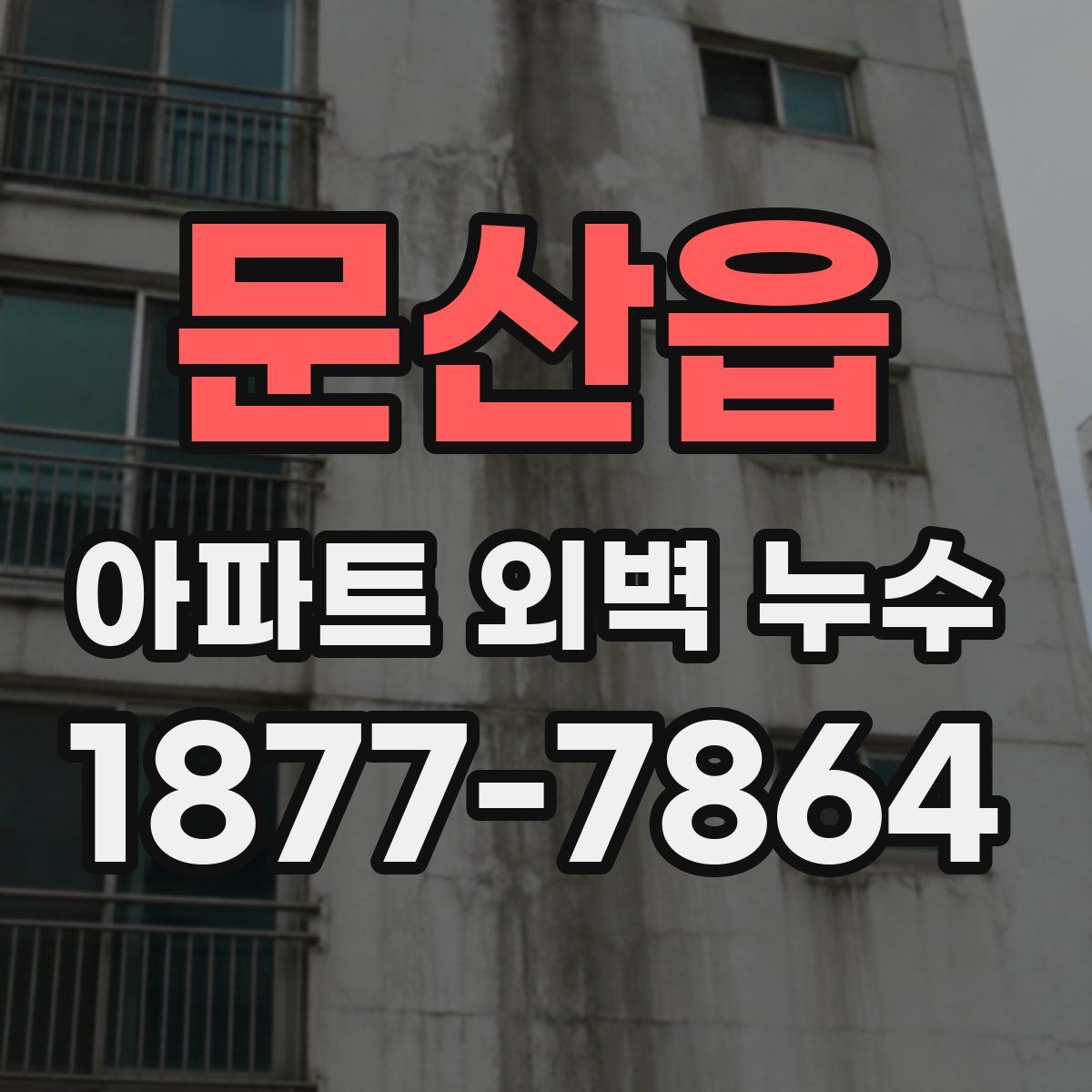 문산읍 아파트 외벽 누수