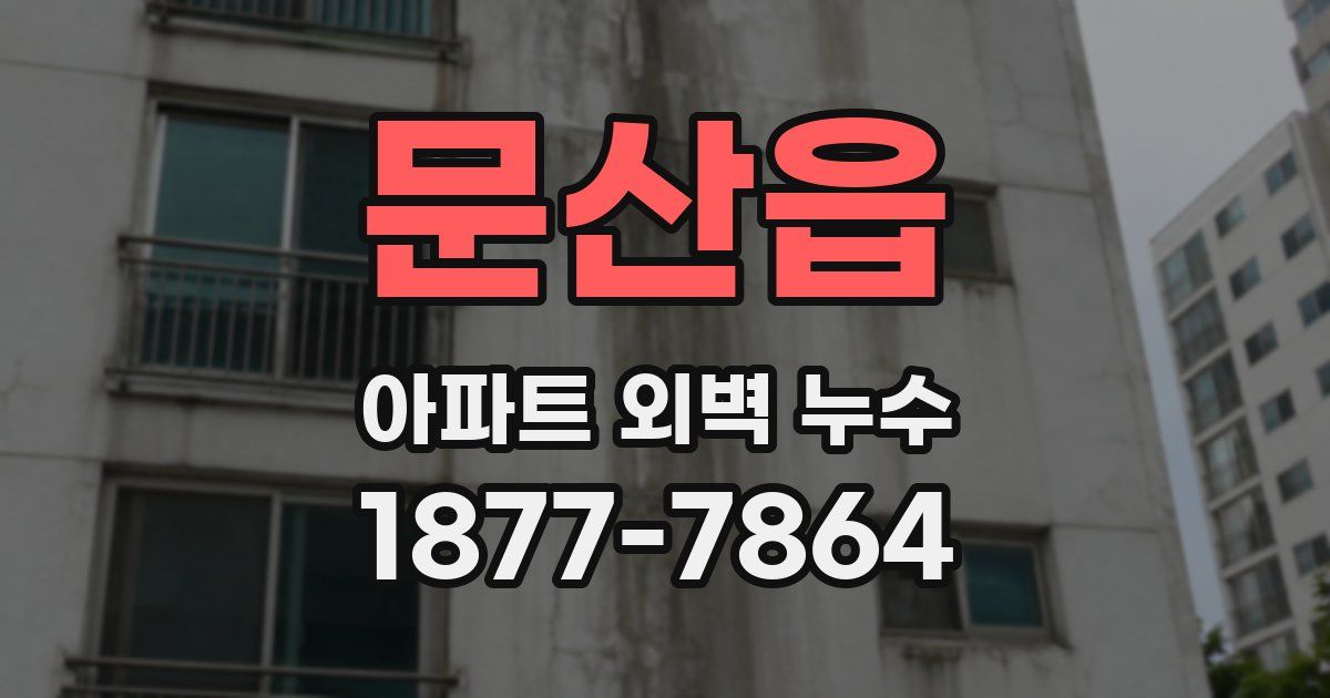 문산읍 아파트 외벽 누수